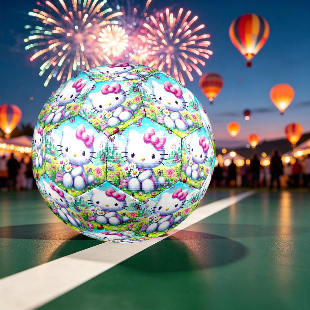 1pc Hello Kitty Pattern Football, Size 5 Soccer Ball Outdoor Athletic Training Ball, Unique Style, Exquisite Holiday Gift