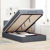 Ottoman Bed with Mattress Dark Grey 120 X 200 Cm Velvet
