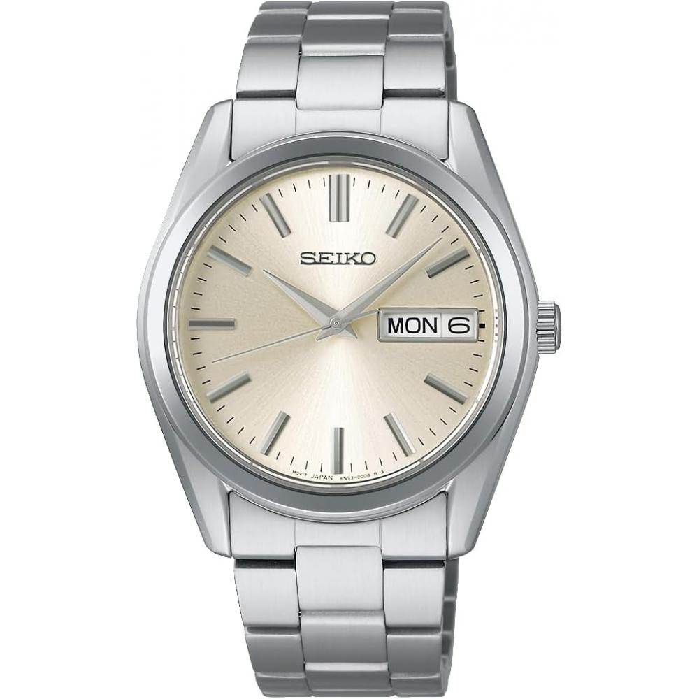 Мужские часы Seiko S Аналоговые Кварцевые День Неделя SBTH007 S SerieS Шампанское Золото