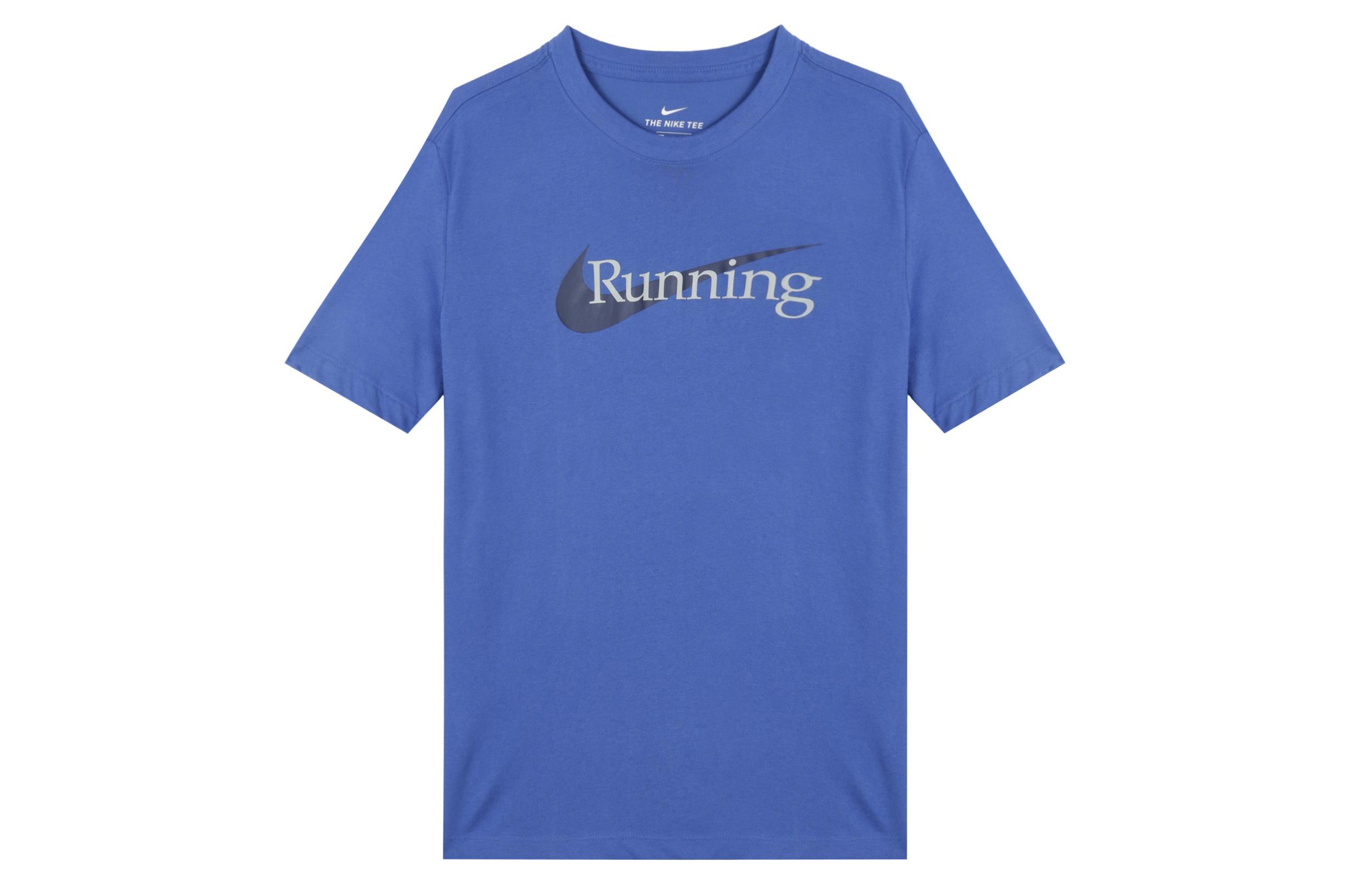 

Nike T Shirts Men s Blue Moderate Straight Fit CW0946-481 S