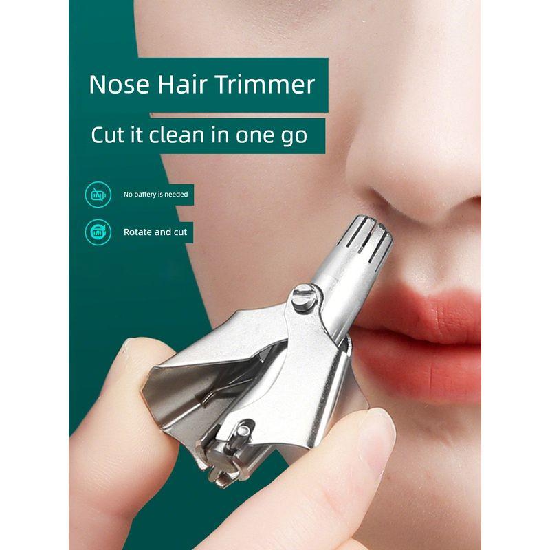 Nose Hair Trimmer Stainless Steel Nose Hair Scissors Manual Nose Hair Trimmer Women's Round Head Nose Hair Scissors Men's Nose Hair Removal Tool
