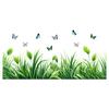 Grass Flower Butterfly Baseboard Skirting Line Wall Sticker Self Adhesive PVC Living Room Bedroom Corner Decor