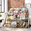 Parisian Charm Customized Name Blanket Comfortable Soft Lightweight Allseason Multipurpose Blanket For Picnics Sofas Offices Beds Living Rooms Perfect