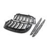 Car Grille Grill Front Kidney Gloss Black Double Slat Hood Grille For BMW E90 E91 Pre-Facelift 2005 2006 2007 2008 Racing Grills
