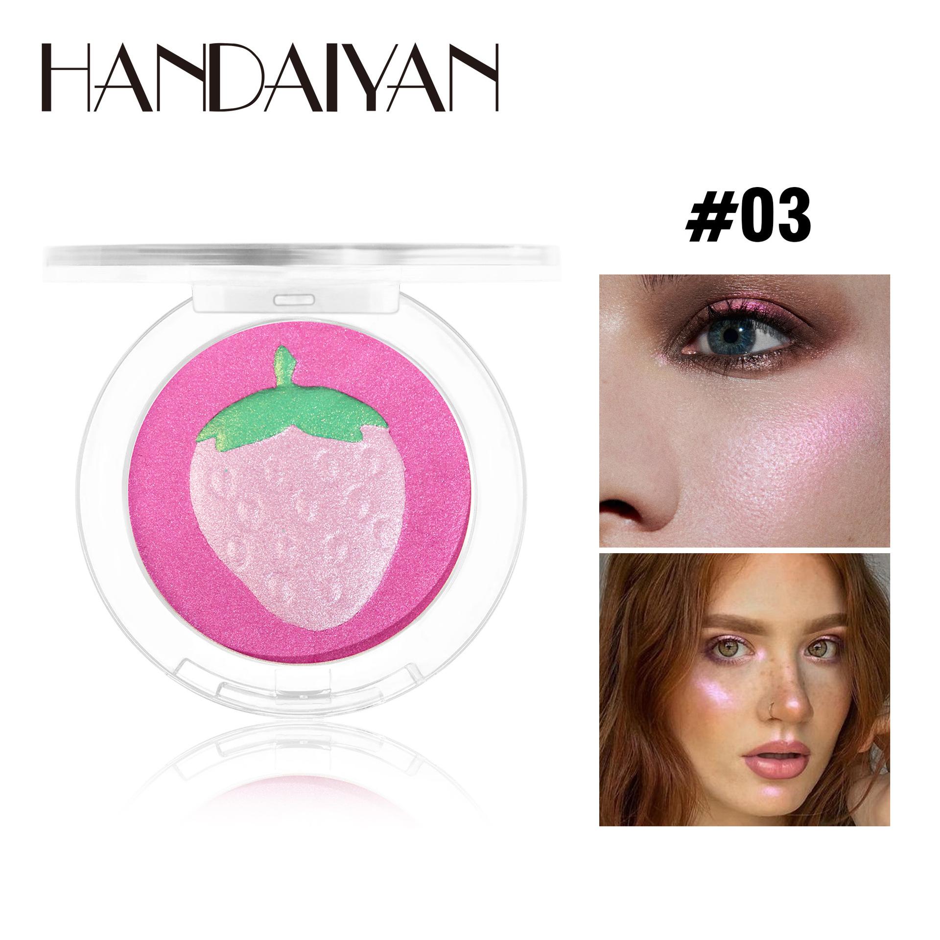 

HANDAIYAN Fruit Series High-light Powder Cake Трехмерная яркая тень для носа Fine Flash Diamond Shred 03