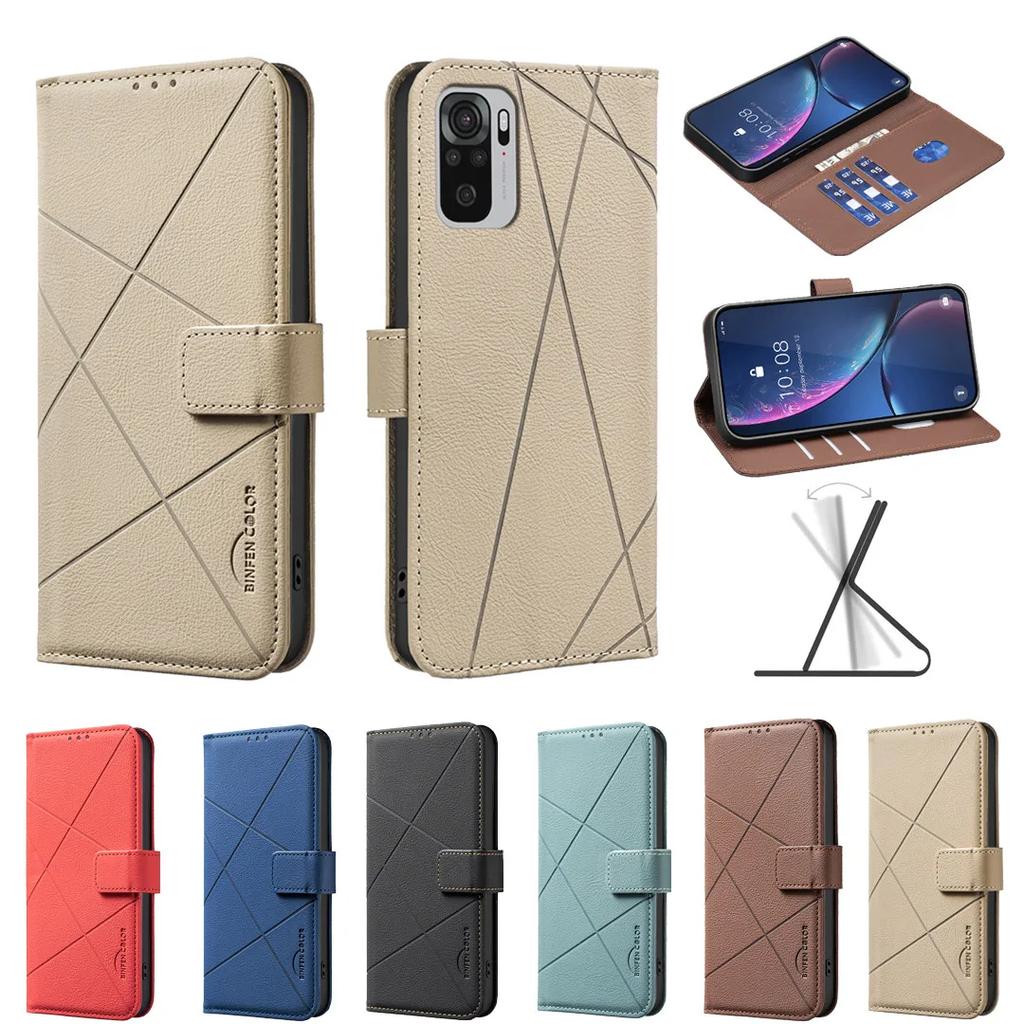 Wallet Flip Card Slot Kickstand Leather Case For Redmi Note 10 4G Note 10 5G Note 10 Pro Note 10 Pro Max Note 10S Note 10T 5G