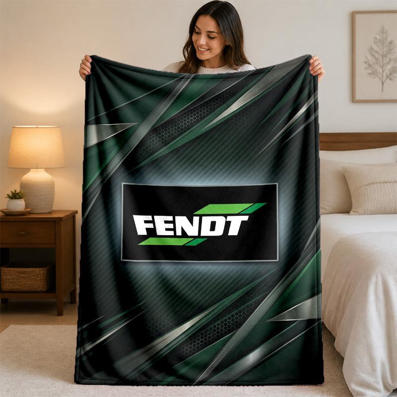 Fendt Print Flannel Blanket Cozy Lightweight Plush Throw Blanket For Bed Sofa Household Use