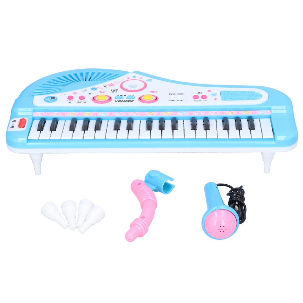 Children Music Instrument Toy with Microphone Battery Powered 37 Keys Electric Music Toy
