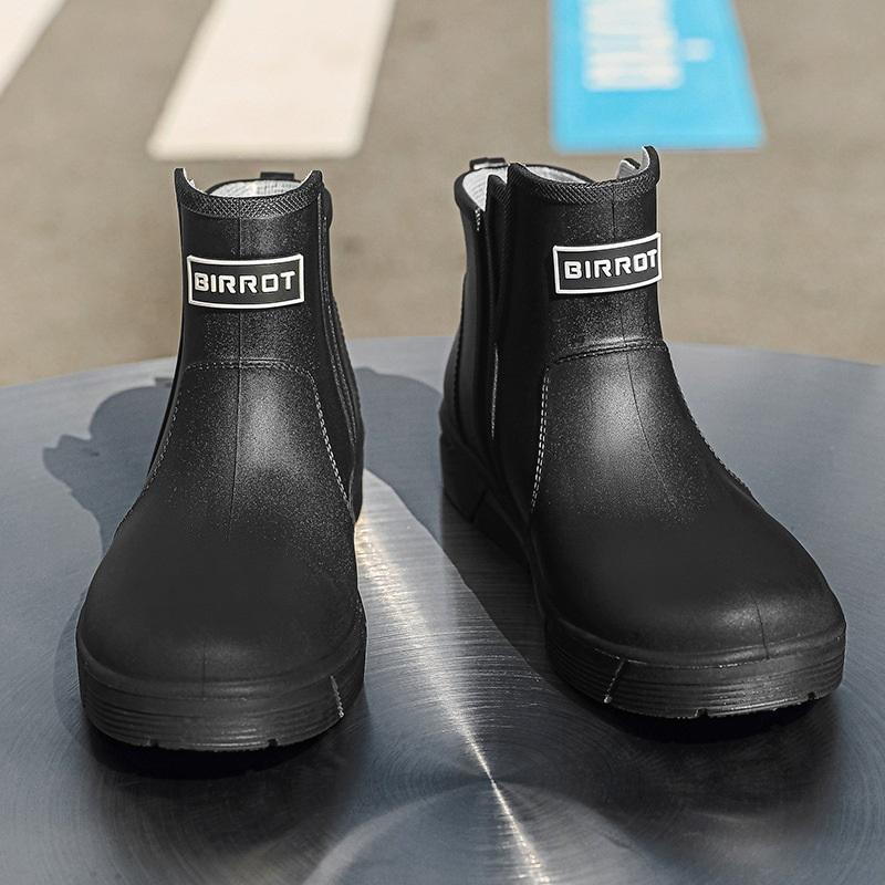 Men's Outdoor Fashion Low Cut Anti Slip Waterproof Shoes Rain Boots
