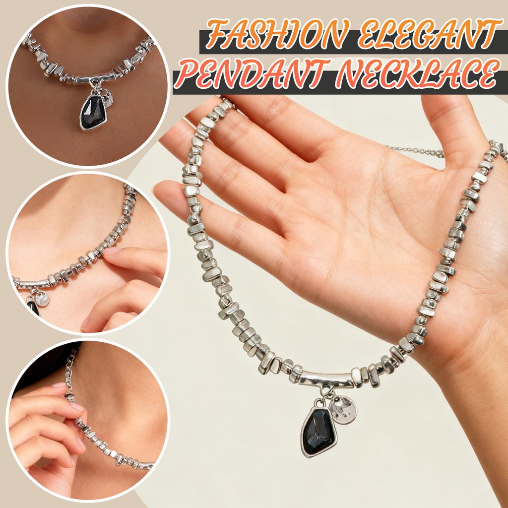 Fashionable And Elegant Cut Metal Glitter Pendant Necklace For Women, A Unique And Creative Neck Accessory
