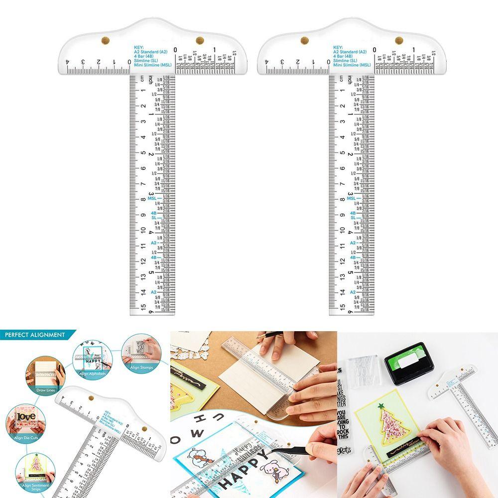 

Reference While Crafting Handtool Clear T-Square Ruler 6 Graduated T-Ruler Inch Metric T-Square