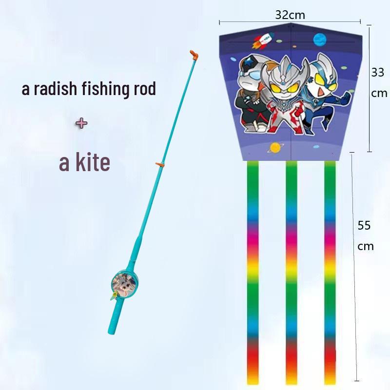 Weifang Traditional Handmade Fishing Rod Kite: Easy-to-Fly Outdoor Parent-Child Fun Kite for Adults & Children