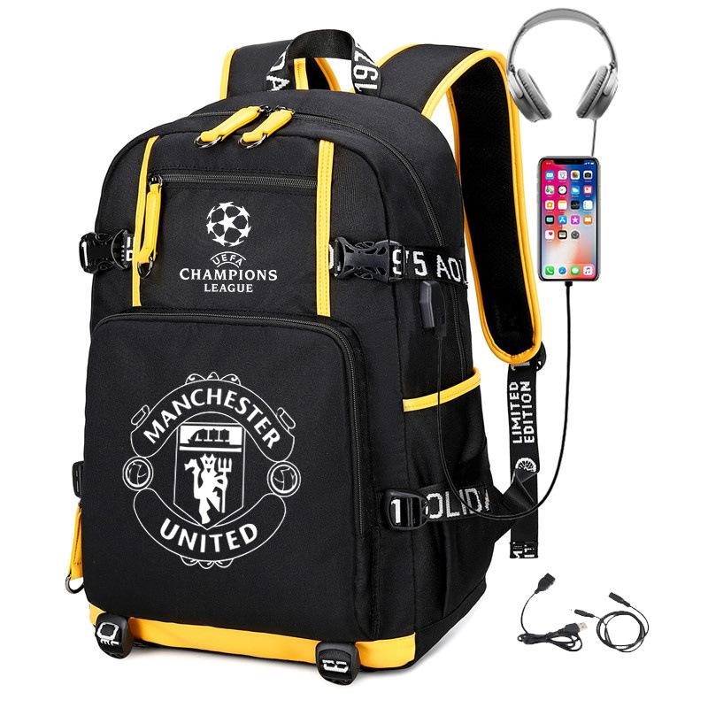 College Style Campus Leisure School Bag Printed Football Burden Reduction Ridge Protection Large Capacity Student Light Backpack