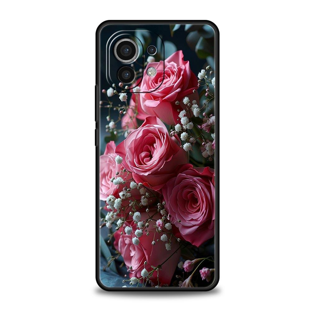 Beautiful Red Rose Flowers Phone Case For Xiaomi 14 13T 12T Pro 12 13 11 Ultra Mi Note 10 Lite 10T 5G 11X Pro 11T 11i 9T Cover