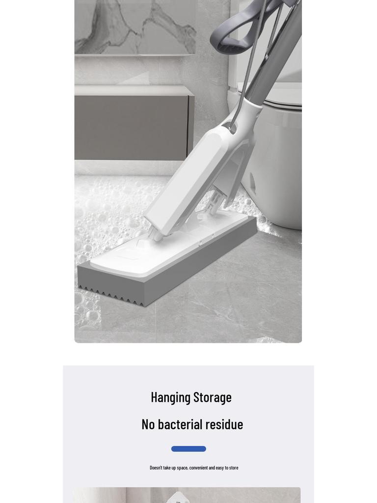 Sponge Mop 2025: Foldable PVA Hand-Free for Wet/Dry Cleaning