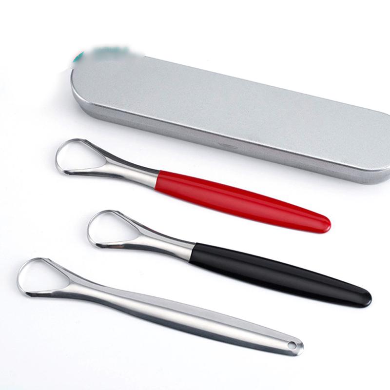 Tongue Scraper Stainless Steel Oral Tongue Cleaner Medical Mouth Brush Reusable