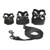 Bearded Dragon Harness and Leash Set, 3 Size Adjustable Soft Leather Reptile Leash, Lizard Harness with Retractable