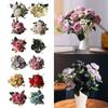Artificial Roses Silk Flowers Artificial Wedding Bouquet Elegant Fake for Party Office Garden Engagement Decor