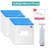 Reusable Vacuum Food Storage Bag Zipper Bag Set USB Electric Pump Vacuum Sealing Bag and Manual Pump Vacuum Bag