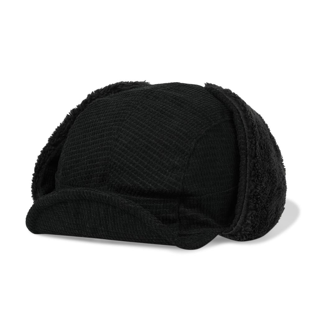 [Clape] Winter Aviator Hat with Ear Flaps – Windproof Pilot Cap for Men & Women, Warm Russian Trapper Hat for Ski, Cycling, Hiking, (Black, PL2505)