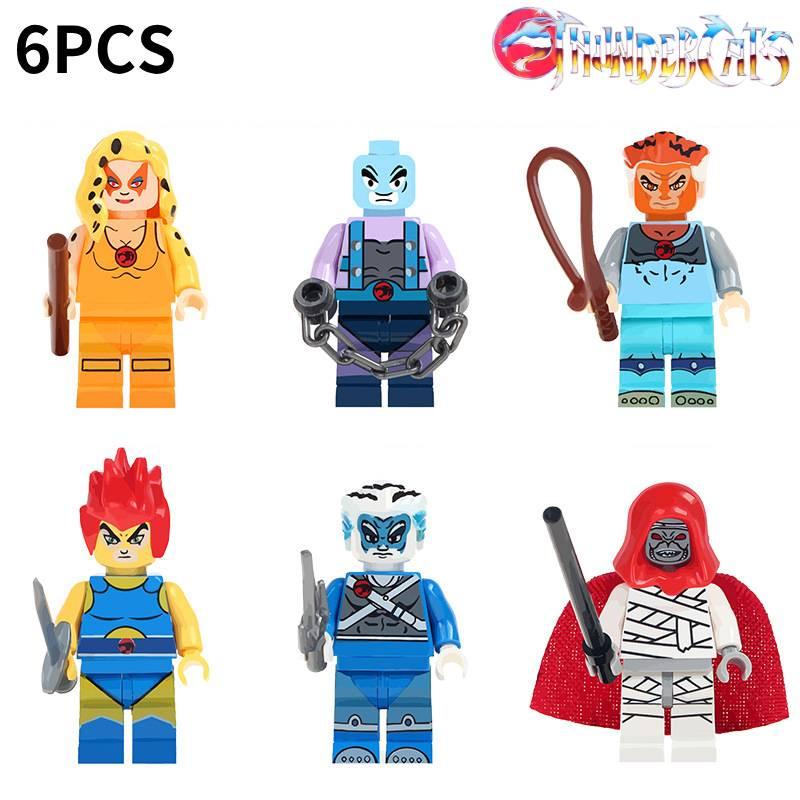 Interlocking Tiger Warrior Cat Thunder Cat Building Toy Abs Plastic 38 Pieces 4.5cm