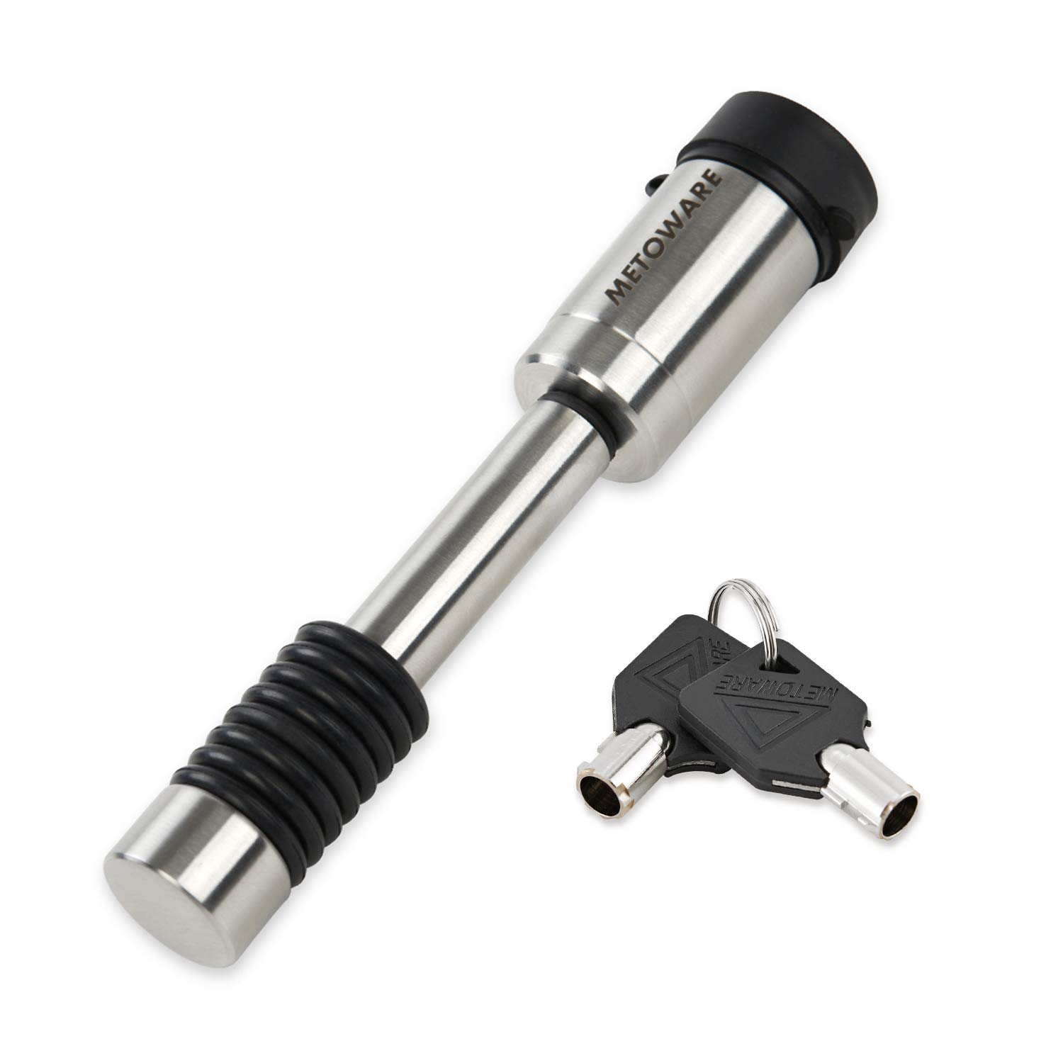 

METOWARE Trailer Hitch Lock, Stainless Steel Trailer Receiver Hitch Locks with 5/8 Diameter Locking 1 Pack