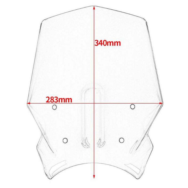 Windshield WindScreen Fly Screen Wind Deflector Visor for HONDA CB650R Black