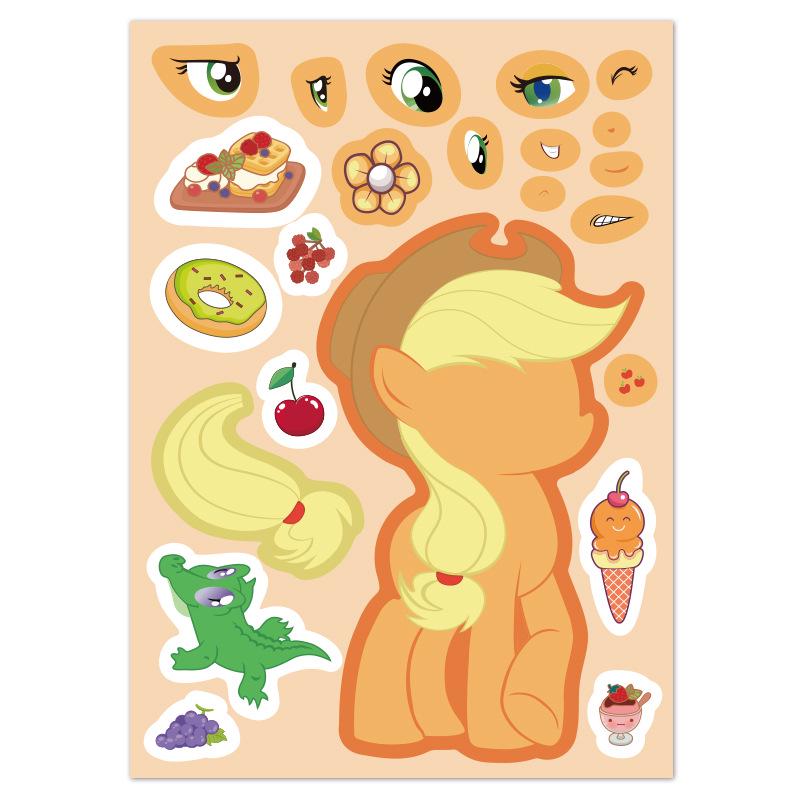 Large Creative Pony Stickers: Cute Cartoon Animals for Children's DIY Decor & Rhythm Box