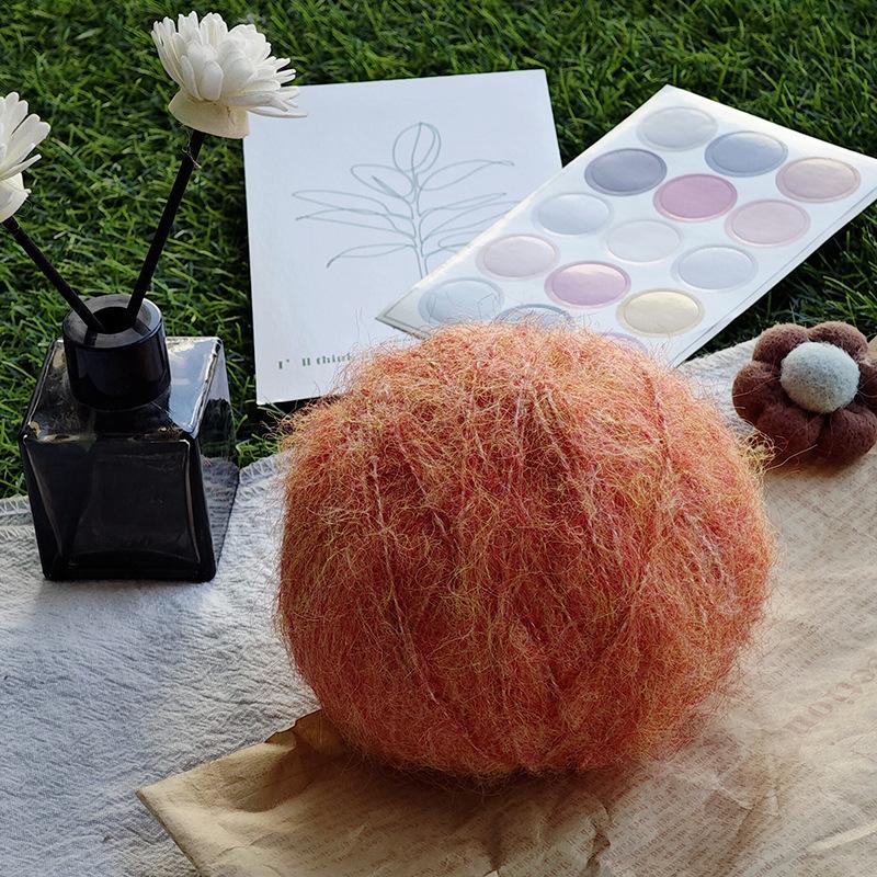 50g/roll Blended Synthetic Long Fur Mink Velvet Yarn Fine Mohair Handmade DIY Knitted Sweater Scarf Hat Long Fur Crochet Yarn