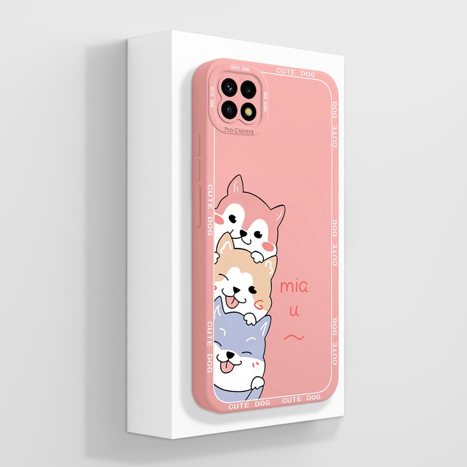 For Samsung Galaxy A22 5G F42 A22S Phone Case Cute Design Upgrade Camera Protection Soft Liquid Silicone Shockproof Back Cover
