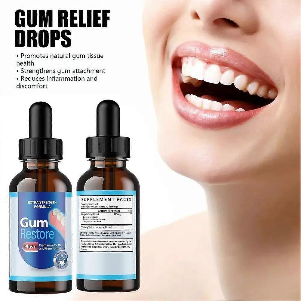 1-3X Gum Restore Plus - Oral Drops For Teeth, Bad Breath, Gums Repair 30ML