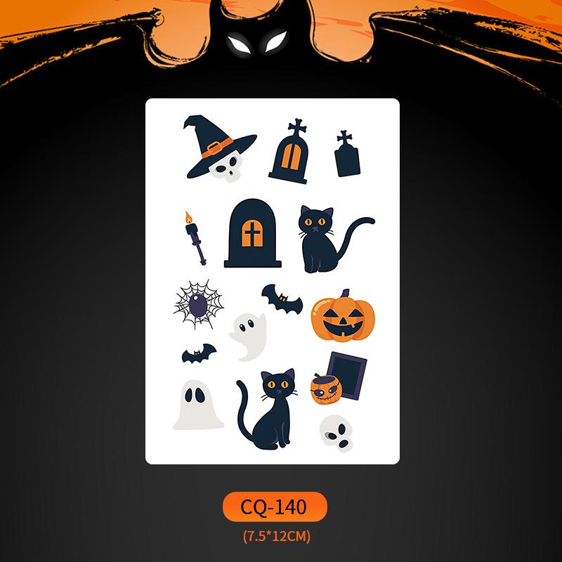 Nuevos Halloween 2024 Pegatinas de Tatuaje de Cara de Boca Grande Aterradoras - Divertido, Impermeable, Maquillaje de Fiesta Colorido