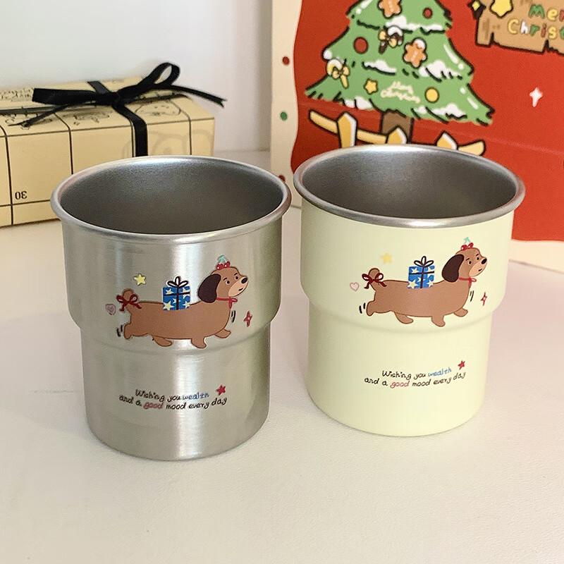 Changbaosen Kids Stainless Steel Water Cup with Dachshund Design
