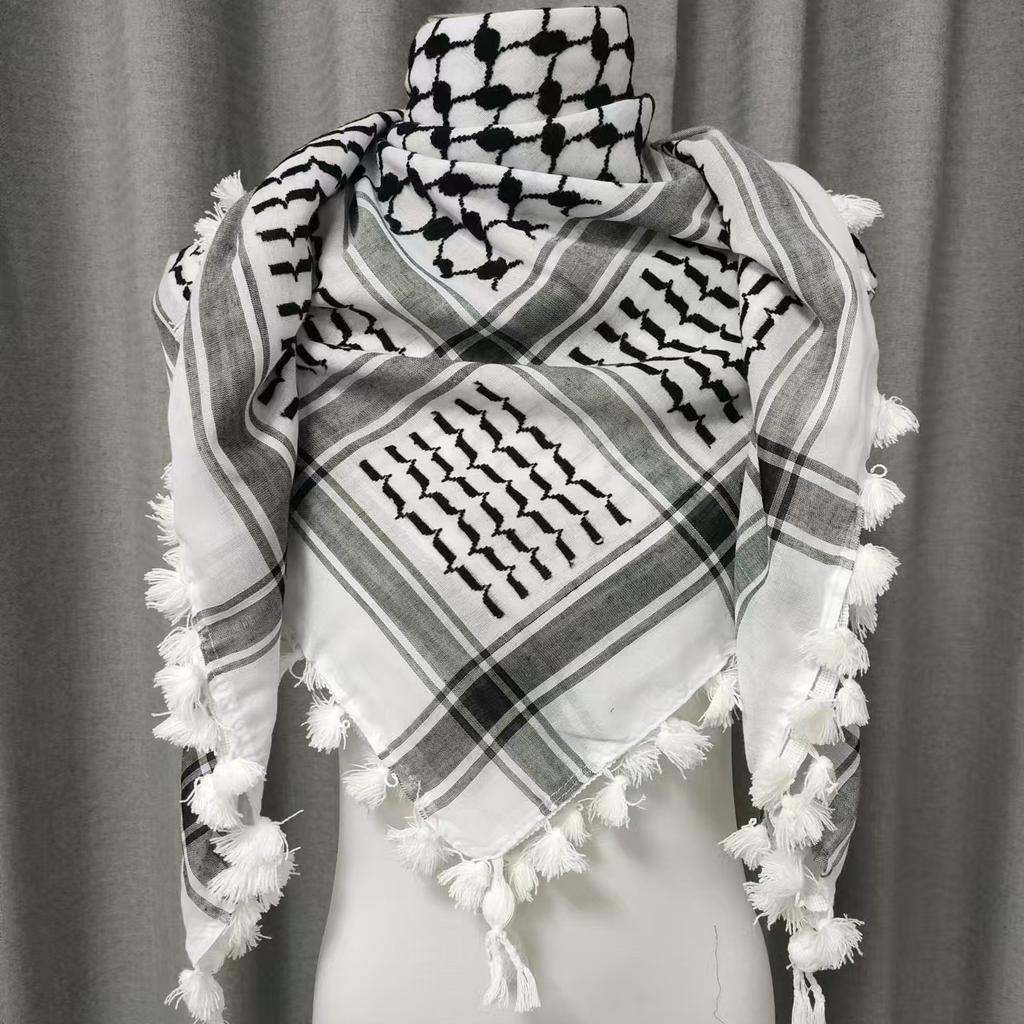 Wysokiej jakości szalik Palestyna Keffiyeh Arabski Kuffiyeh Palestyński Wrap Shemagh Szalik Hidżab Palestyna dla Mężczyzn W magazynie