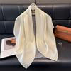 Summer Solid Color Tencel Cotton Ginkgo Biloba Scarf Women'S Beach Sunscreen Yarn Shawl Versatile Silk Scarf Women