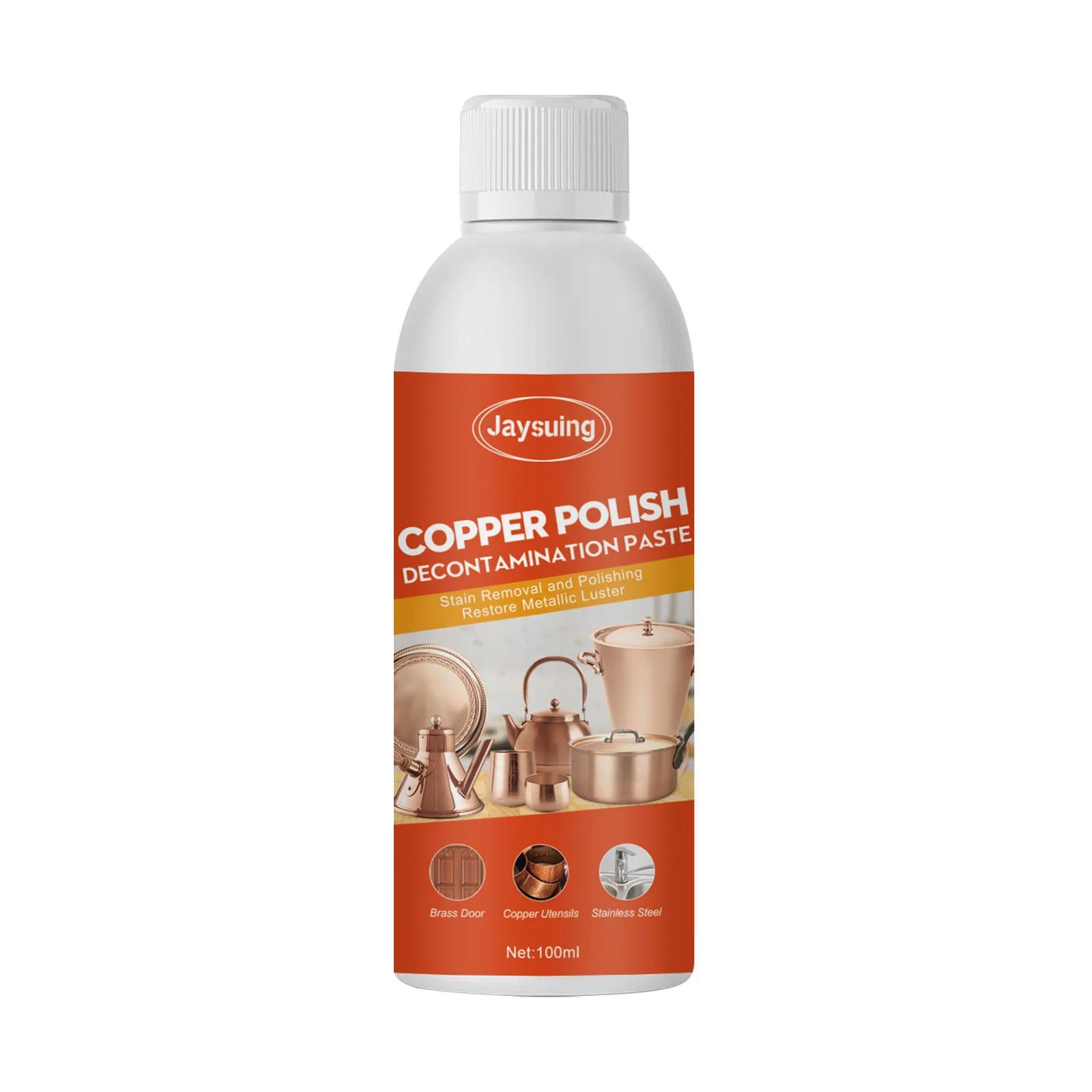 Copper Cleaner Rust Tarnish Remover Metal Stain Clean Kitchen Copperware Brassware Cleaner Copper Polish Decontamination Paste 100ml