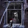 Halloween Bloody Ghost Window Backdrop Creepy Phantom Haunted House Indoor Outdoor Yard Pub Booth Spooky Horror Party Decor