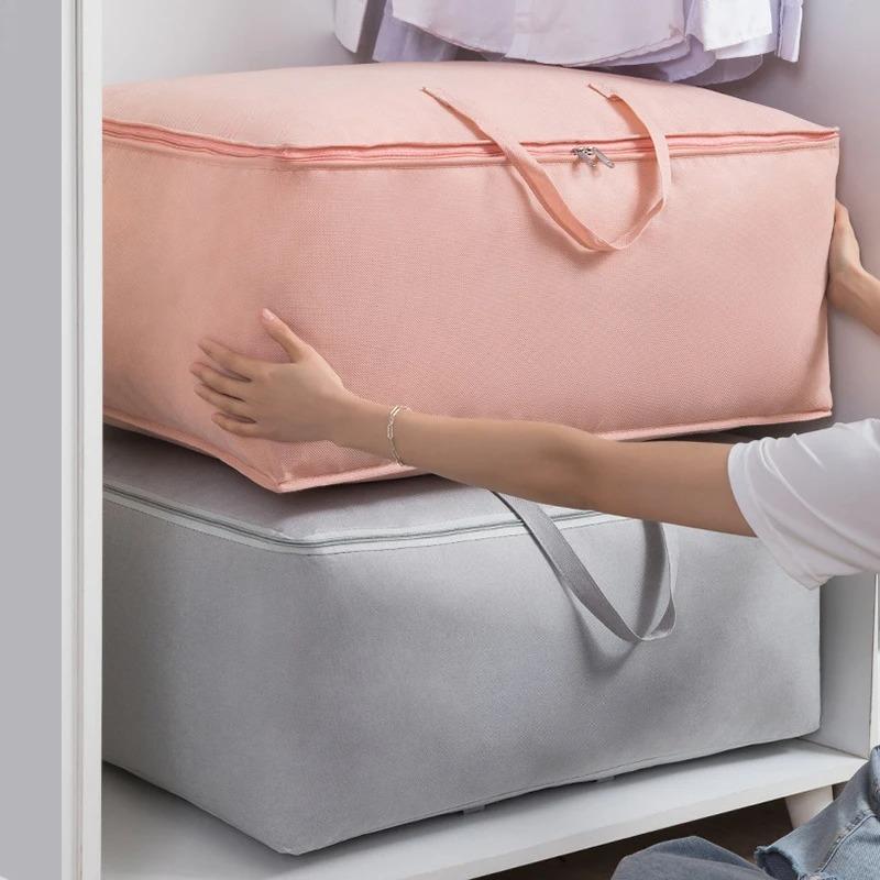 Bedroom Quilt Storage Bag Non-woven Large Capacity Quilt Organizer Storage Sundries Clothes Organizer Moving Luggage Packing Bag