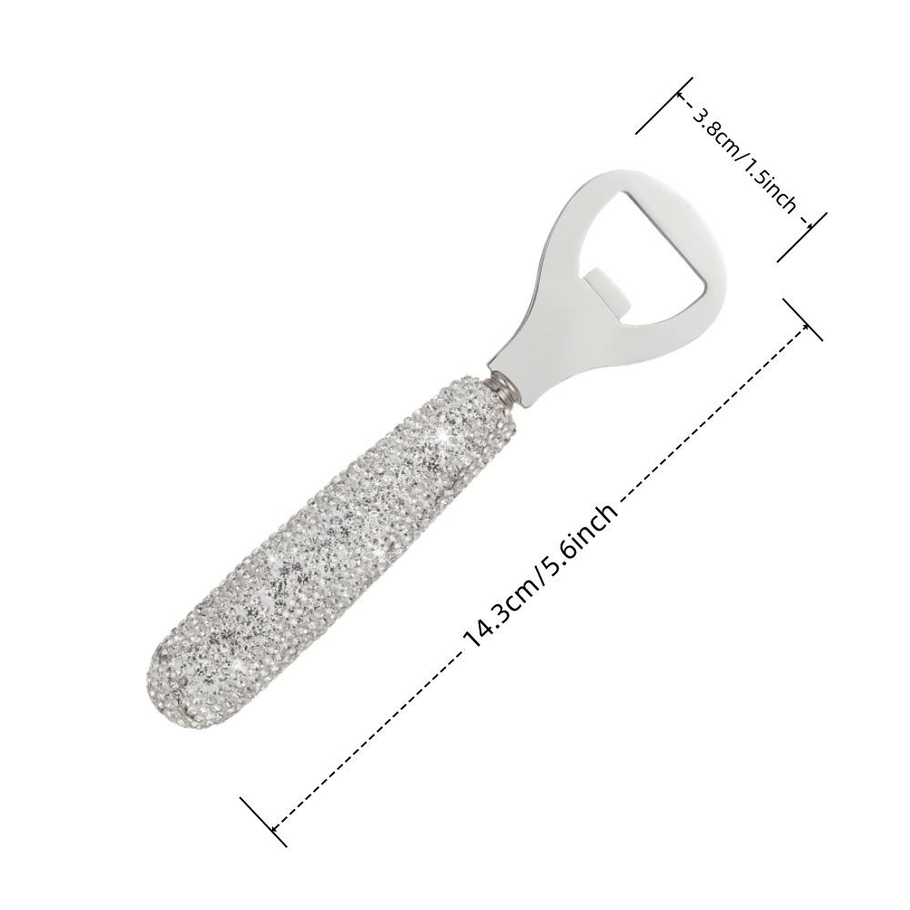Luxusní Kreativní Bling Otevírák na Pivo Rukojeť s Kamínky Manuální Otevírák na Láhve Šetřící Práci Dekorativní Otevírák Víček Barové Nástroje