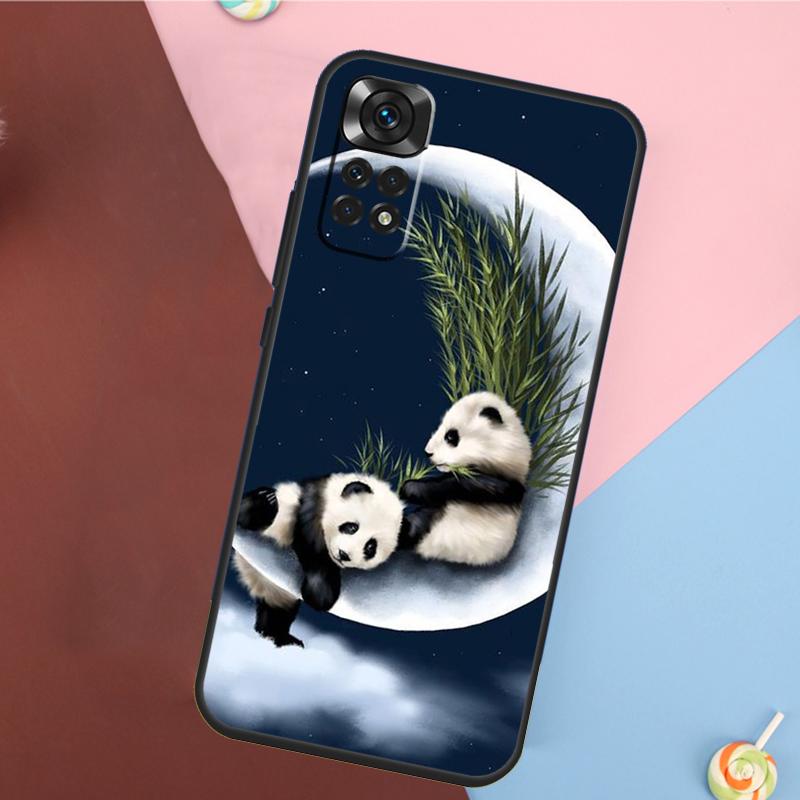 Cartoon Cute Panda Bear Cover For Xiaomi Redmi Note 13 14 Pro 12 11 9 10 9S 10S 11S 12S Redmi 14C 10C 12C 13C Case