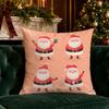 Christmas Cute Cartoon Pillow Covers Pattern Cushion Cover Suitable for Sofa Bedroom Car Pillow Cover