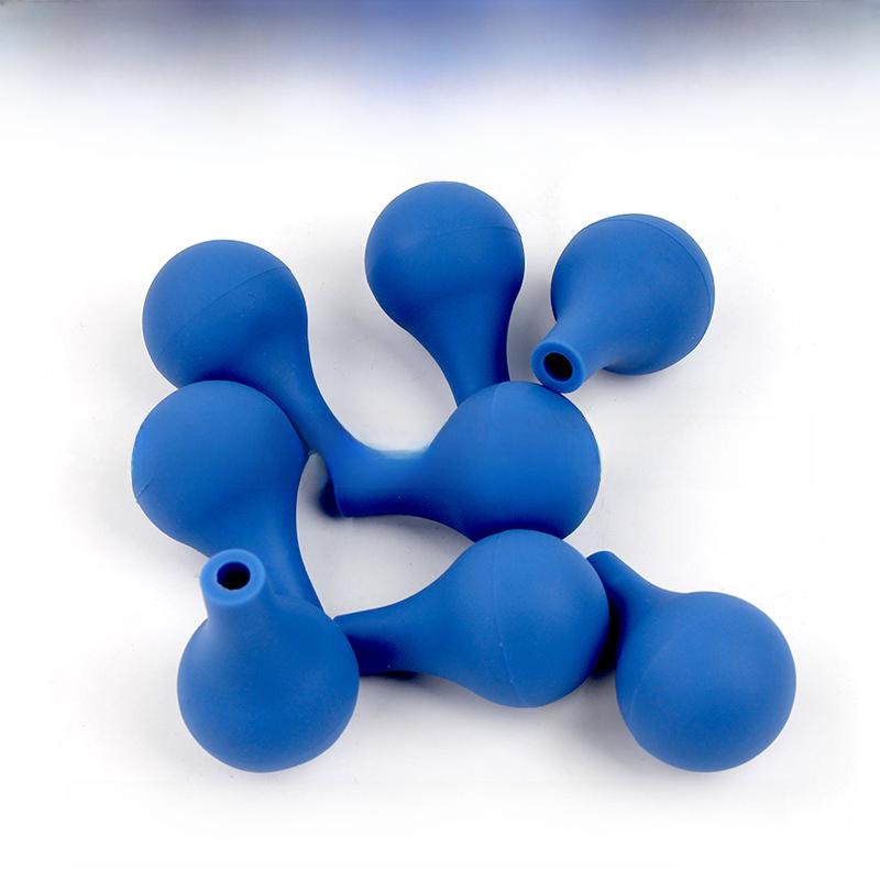 Blaue Pipette mit Saugnapf und Kugeltropfer aus Silikonkautschuk für den Laborgebrauch mit Skala, in Großmengen erhältlich