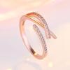 Ladies Cross Crystal Adjustable Open Rings Jewelry