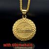 1pc Hip Hop Gold Color Last Dinner Pendant Necklace Ornament 316L Stainless Steel Pendants Party Jewelry for Men Women