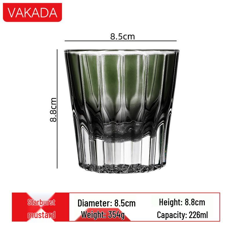 VAKADA Edo Kiriko Star Pattern Whiskey Glass