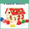 Pädagogische Holzbausteine für Kinder Interaktives Zahlenhaus für frühes Lernen und Intelligenzentwicklung Ideal für Kinder