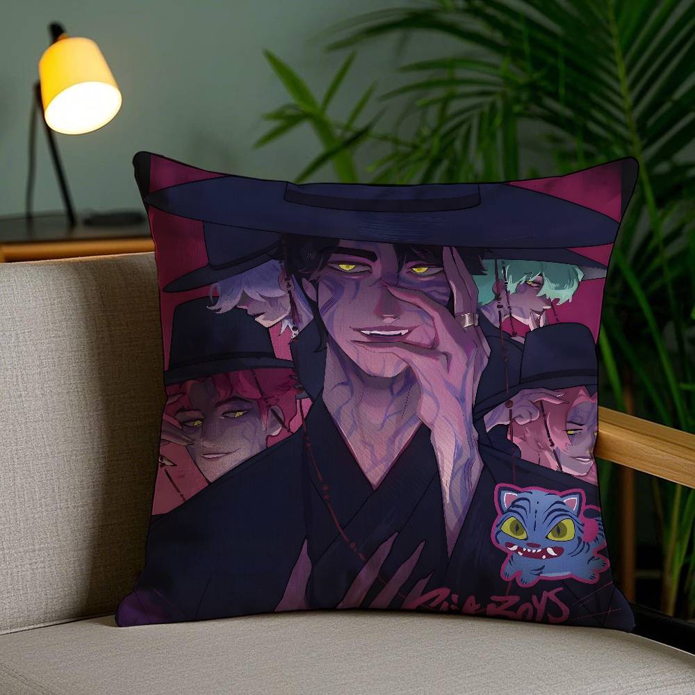 Saja Boys-S K-Pop Demon Hunters-H Anime Movie Pillow Case Anti-Dustmite Pillowcase Invisible Zipper Silky Short Plush Sofa