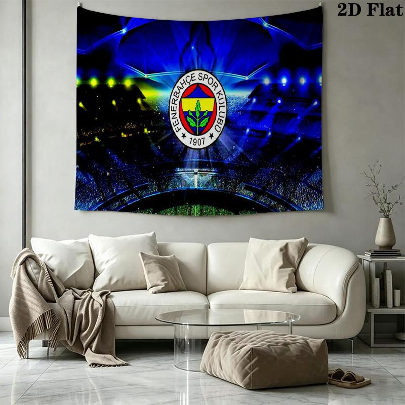 Fenerbahce sk Wall Tapestry Aesthetic Wall Hanging Printed Fabric Blanket Decorative Tapestries for Bedroom Living Room Home Decor