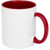 Glass "Pix" 350 Ml Sublimation Mug with Colored Handle and Interior Red