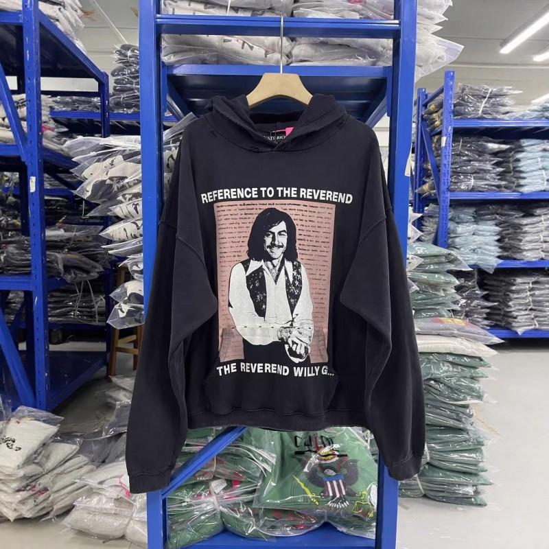 Mens Oversized Hooded Sweatshirt With Graphic Print Winter Streetwear Cotton Blend Pullover